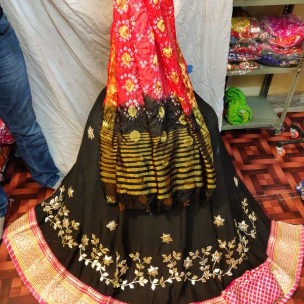 Pure Crepe Lehenga Stitched With Lining