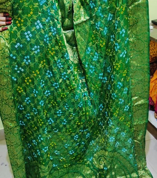 Banarasi Bandhej Art Silk Dupatta Garhchola Style