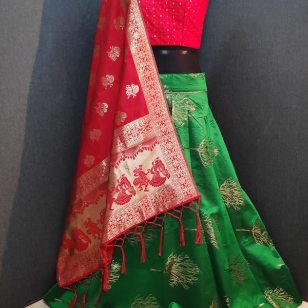 Brocade Fully Stitched Lehenga