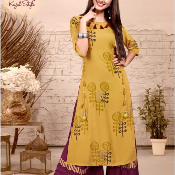 Premium Designer Fully Stitched Kurti With Palazzo